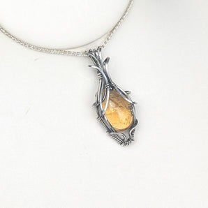 Bolivia Citrine Sterling Silver Pendant