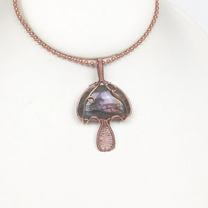 Purple Labradorite Mushroom