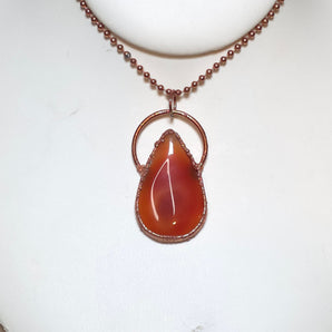 Carnelian tear Drop Alchemy Pendant