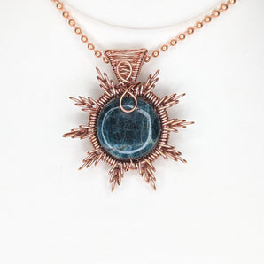 Green Apatite Sun Pendant