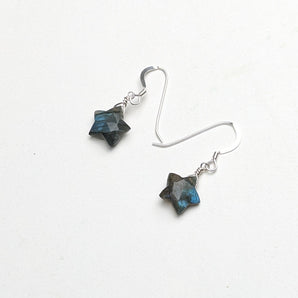 Labradorite Star Sterling Silver Earrings