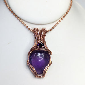 Amethyst Tear Drop Pendant