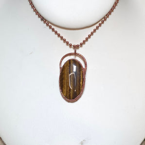 Tiger Eye Oval Alchemy Pendant