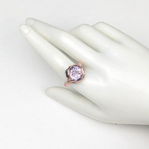 Amethyst Facet Nest Copper Ring
