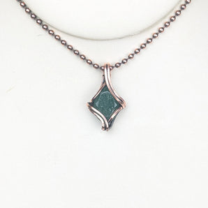 Green Aventurine Copper Diamond Pendant