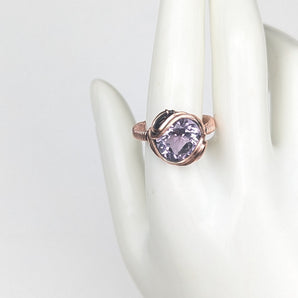 Amethyst Facet Nest Copper Ring