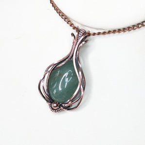 Green Aventurine Copper Pendant