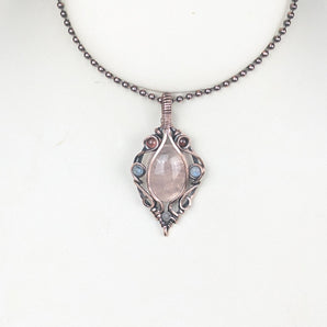 Morganite Filigree Pendant