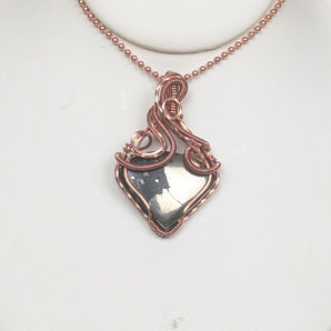 Pyrite In matrix Swirl pendant