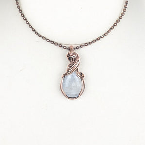 Rainbow Moonstone Tear Drop in Copper