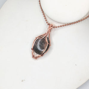 Labradorite Unisex Copper Pendant