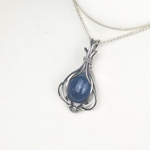 Belgium Teal Fluorite Sterling Silver Pendant
