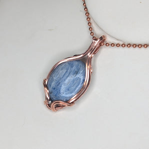 Blue Kyanite Copper Pendant