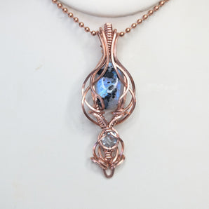 Tourmaline Rainbow Moonstone and Topaz Ethereal Pendant