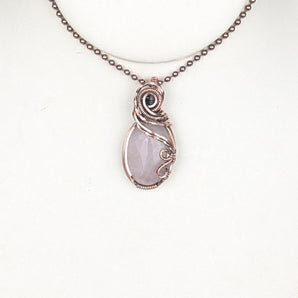 Rose Quartz Coiled Swirl Pendant