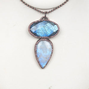 Rainbow Moonstone and Labradorite Alchemy Pendant