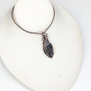 Purple Labradorite Swirls Pendant