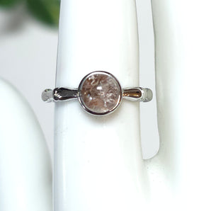 Garden Quartz Stainless Steel Adjustable Ring