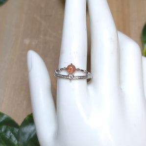 Sunstone Stainless steel Adjustable Ring