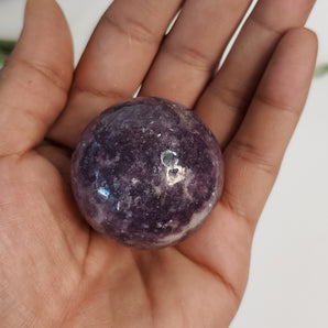 Lepidolite crystal sphere