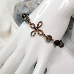 Smoky Quartz and Impression Jasper bracelet
