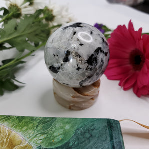 Rainbow moonstone Sphere